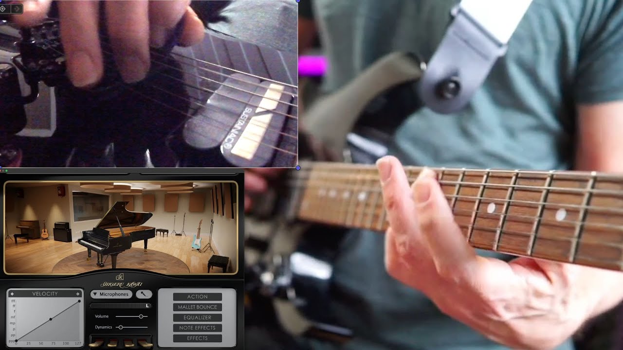 Approaching piano on MIDI Guitar