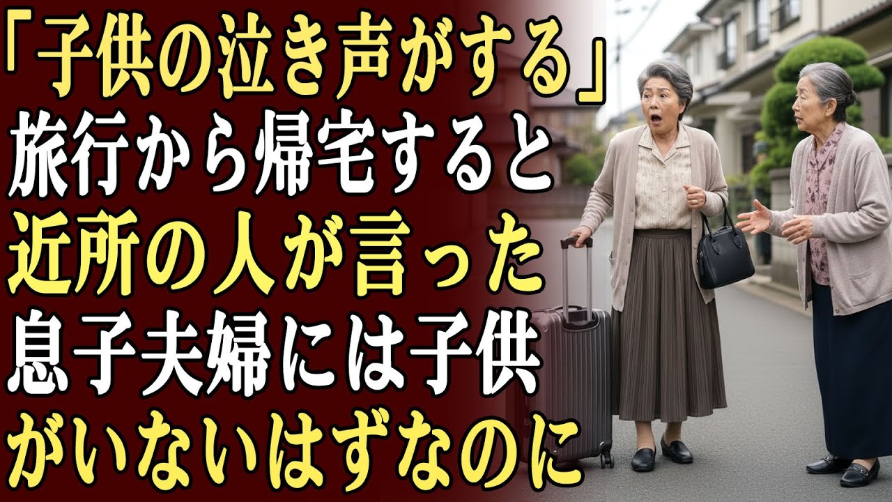 旅行から帰宅すると、近所の人が言った。「毎晩、あなたの家から子供の泣き声が聞こえる」と…しかし、息子と嫁にはまだ子供がいなかった！