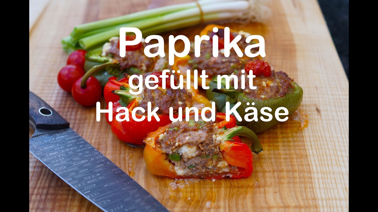 Paprika mit Hackfleisch-Käse-Füllung
