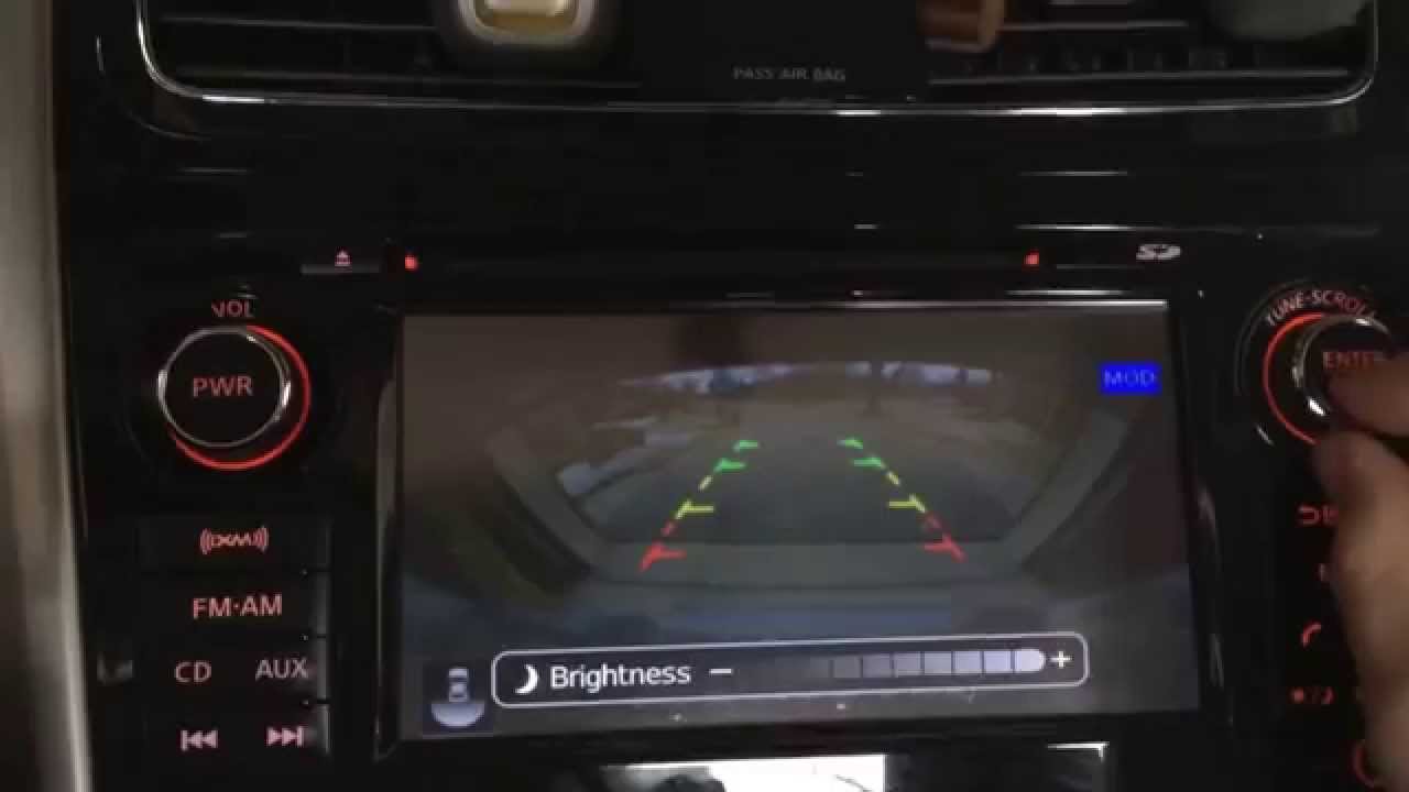 Adjusting backup camera brightness on a 2013 Nissan Altima SL w/ tech package