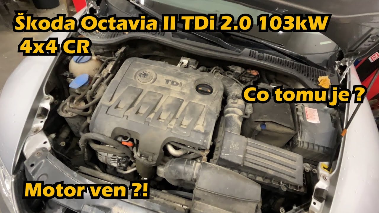 ŠKODA OCTAVIA 2 CR 2.0TDi 103kw 4X4 / RACHOT OD SPOJKY / SERVISNÍ INTERVAL ROZVODŮ / PROČ MOTOR VEN