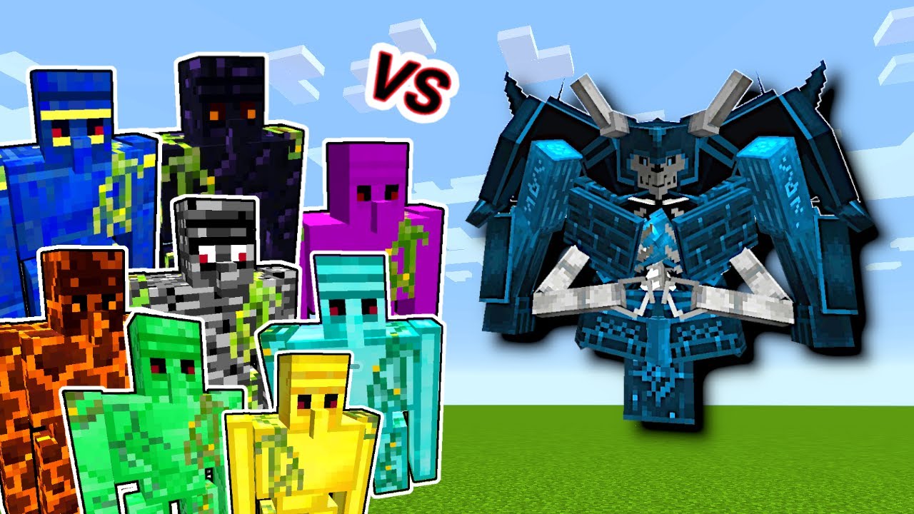 The Immortal Vs. All Extra Golems | Minecraft Mob Battle