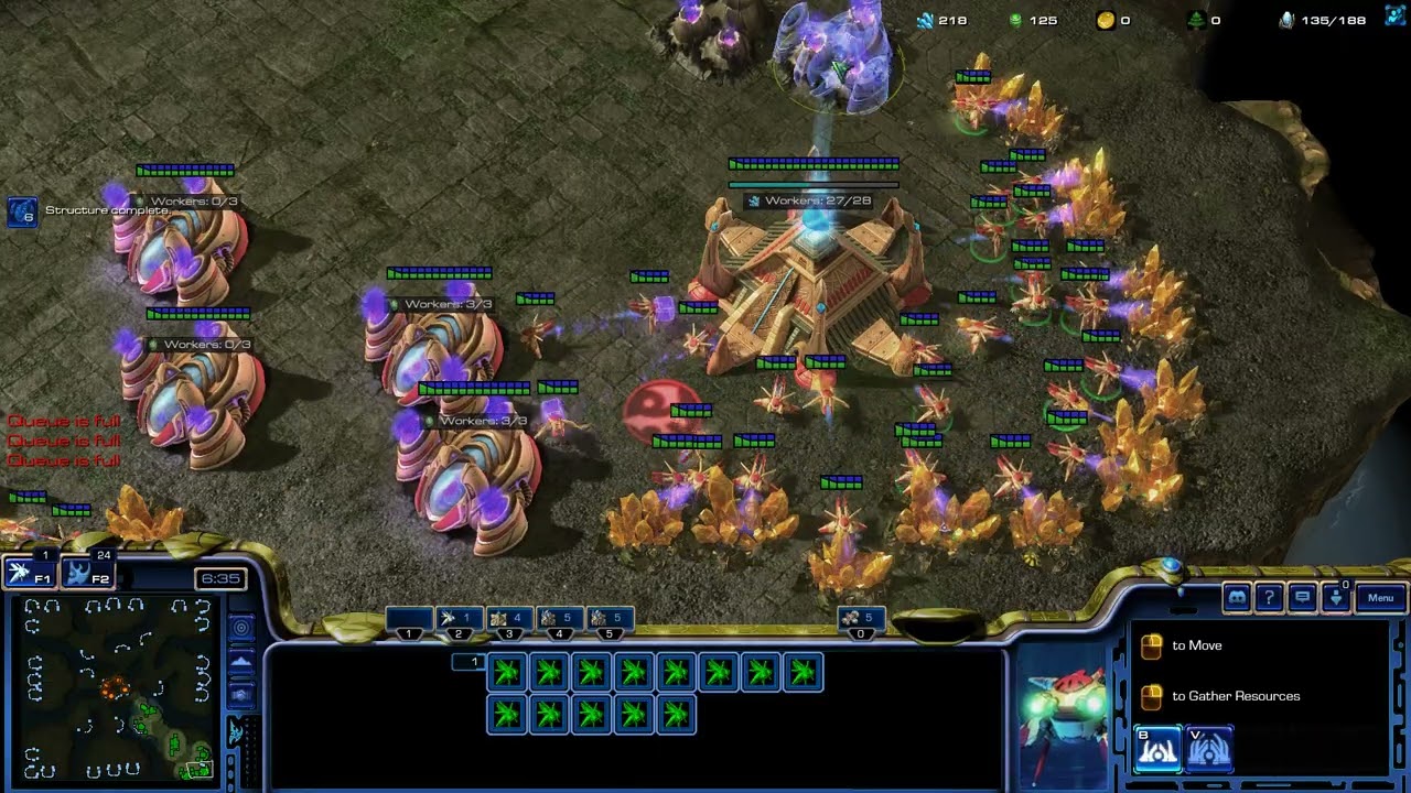 Starcraft: Brood War (Protoss) 1 vs. 7 Starcraft II Medium Difficulty AI Computers