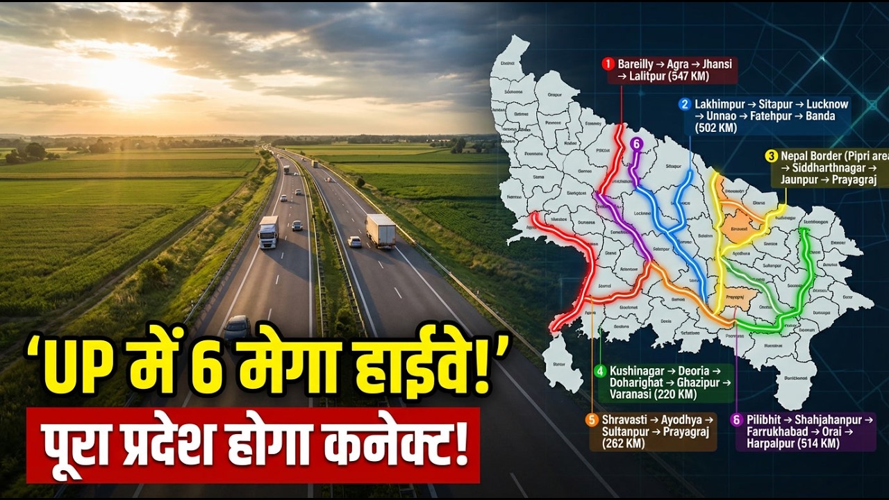 उत्तर प्रदेश में बनने जा रहे हैं 6 नए हाईवे कॉरिडोर | UP New Highway Corridors 2026