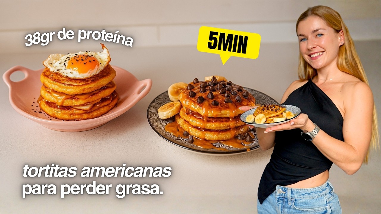 Desayuna TORTITAS cada día y PIERDE MÁS GRASA 💪🏻 Receta de Tortitas Saludables