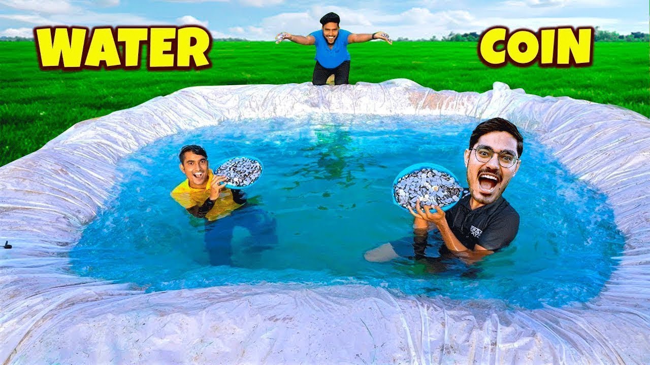 Underwater Coin Pickup Challenge   Looser Will Take Laughing Gas😂🤣