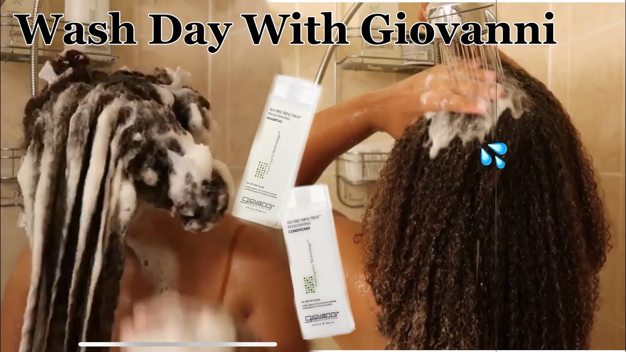Finally Trying The Giovanni Tea Tree Line!! Highly Requested | Natural Hair Wash Day