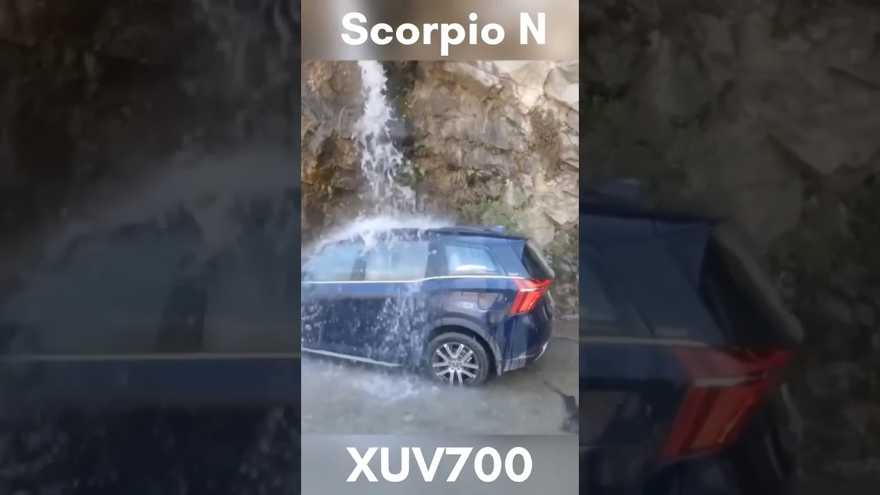 XUV 700 Vs Scorpio N Water Fall Sunroof Test #ytshorts #automobile #