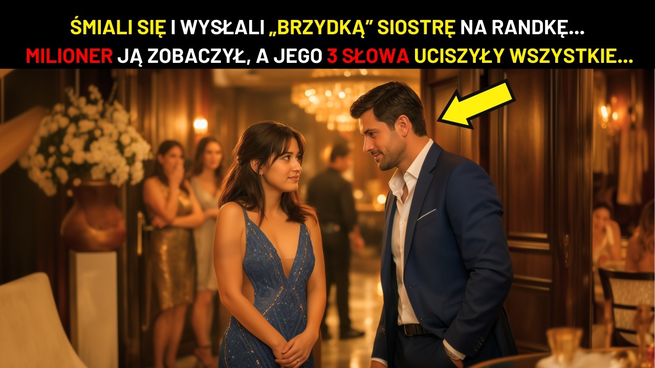 WYSŁALI „BRZYDKĄ” SIOSTRĘ JAKO ŻART NA SPOTKANIE Z MILIONEREM... JEGO 3 SŁOWA UCISZYŁY WSZYSTKICH
