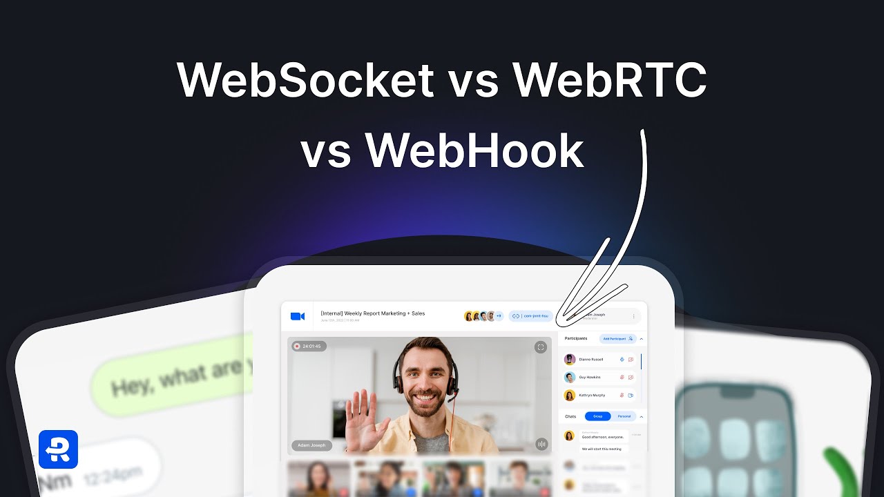 Simply explained WebSocket, WebRTC, and WebHook