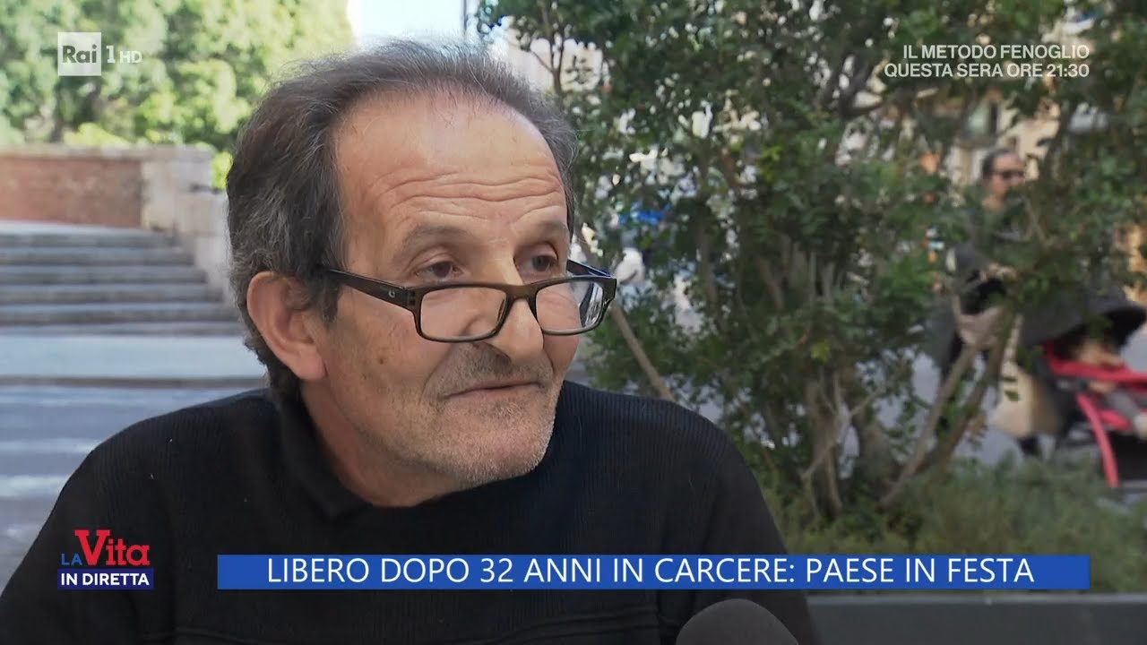 Libero dopo 32 anni di carcere: paese in festa - La Vita in diretta - 27/11/2023
