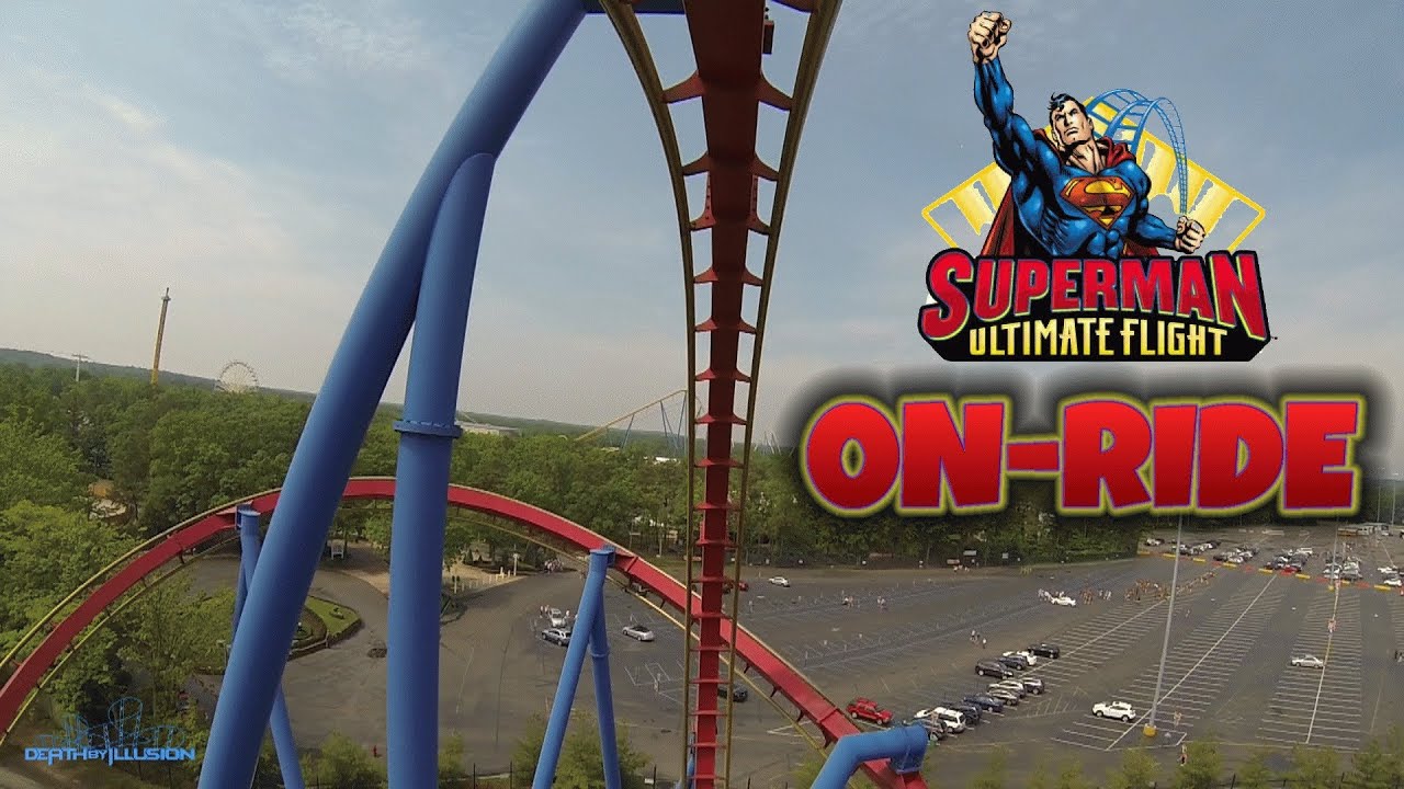 Superman Ultimate Flight On-ride Front Seat (HD POV) Six Flags Great Adventure