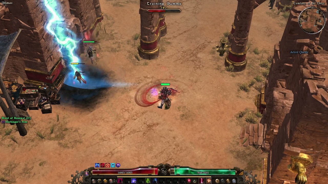Spam Doom Bolt with high AS triggers basic attack on LMB