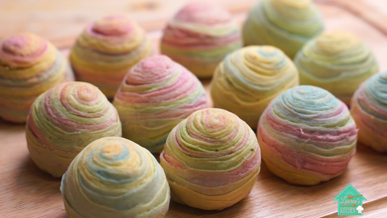 How to make Rainbow Thousand Layer Yam Mooncake!!