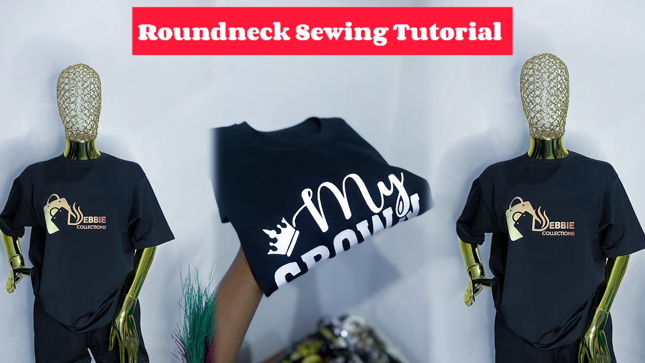 How To Cut And Sew A Roundneck |DIY|(Detailed Tutorial). #fashion #sewing #diy #beginners