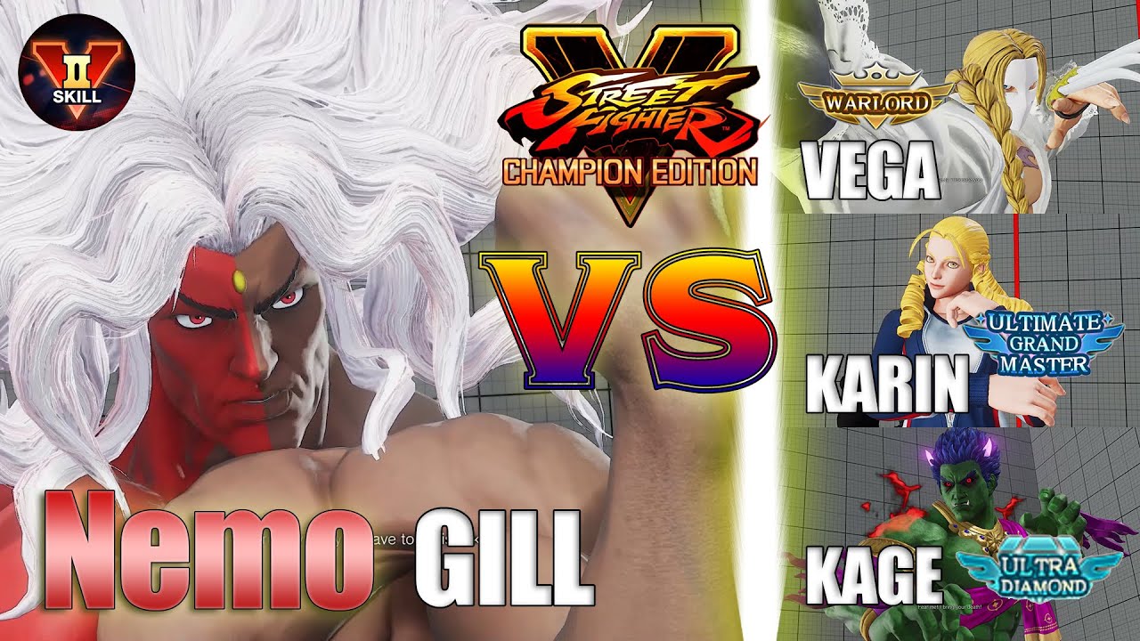 SFV CE 👊🏻 Nemo (Gill) vs No Name (Vega) & Tony Shuai (Karin) & Kage [season 5] VS2