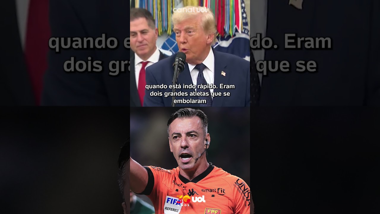 TRUMP CHAMA &Aacute;RBITRO BRASILEIRO RAPHAEL CLAUS DE 'SUSPEITO' E CRITICA MARCA&Ccedil;&Atilde;O NO LANCE DE BALOGUN