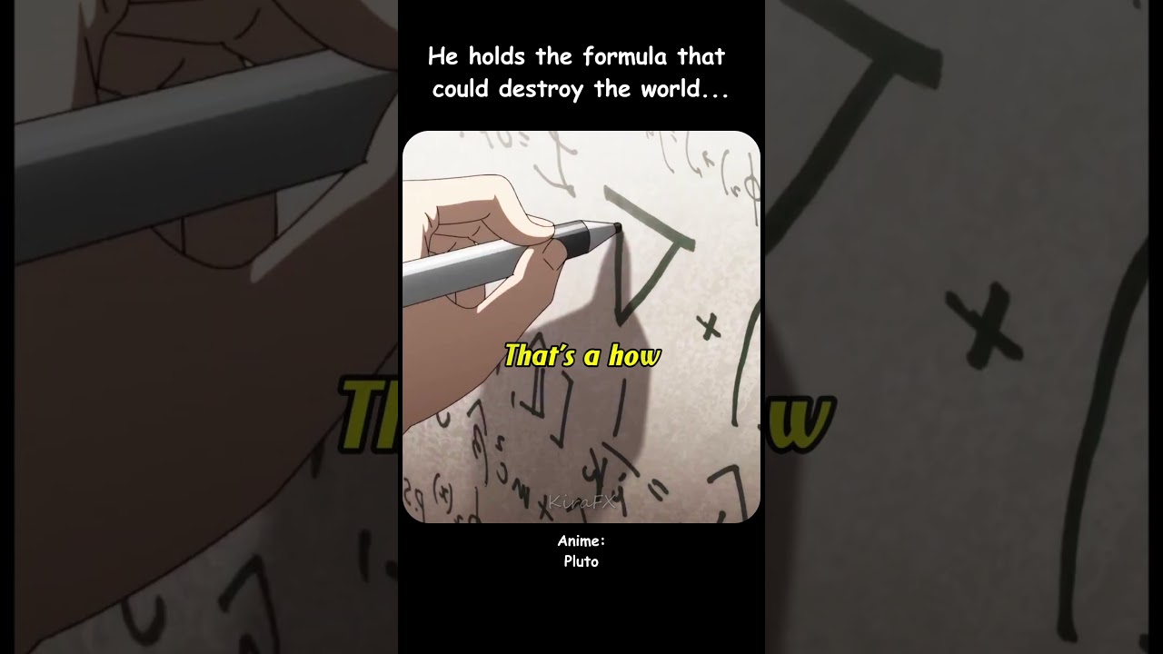 He holds the FORMULA that could DESTROY the WORLD ⚠️ | Pluto | #anime #animeedit #shorts