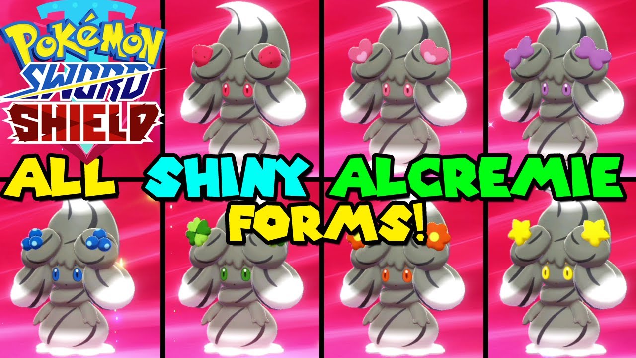 ALL SHINY ALCREMIE FORMS in Pokemon Sword & Shield - SHINY MILCERY EVOLUTION