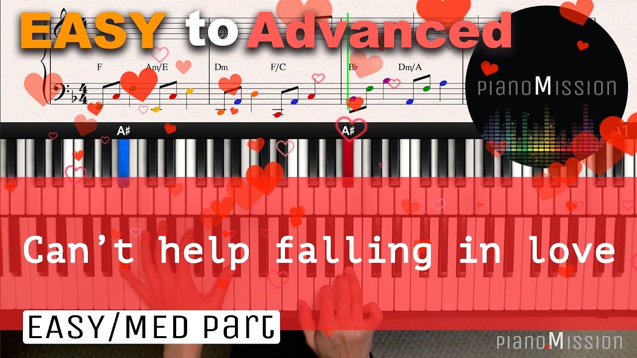 [Real Piano Tutorial] CAN'T HELP FALLING IN LOVE_ EASY&MED part with Follow-Up Tutorial