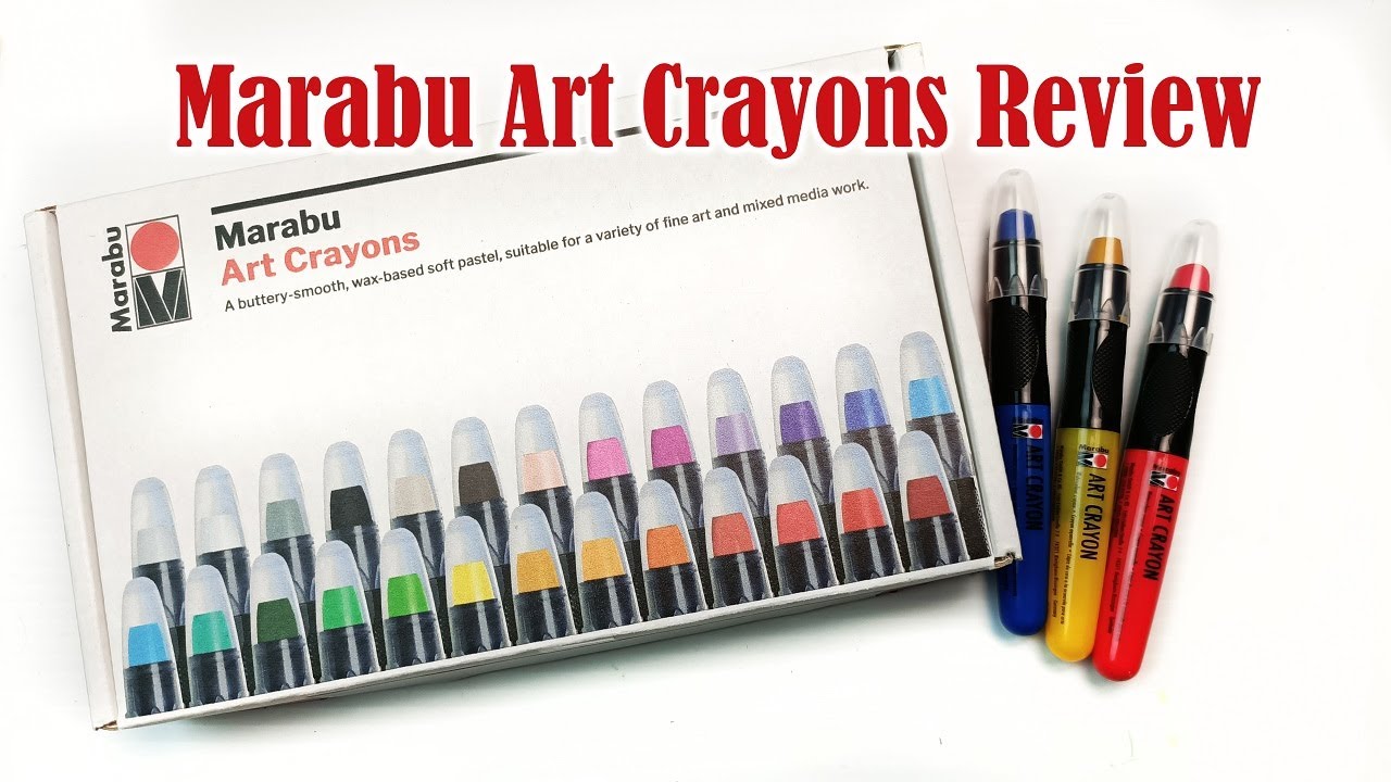 Marabu Art Crayons Review! First Impressions, Swatching, Artwork. It's My 300th Video!