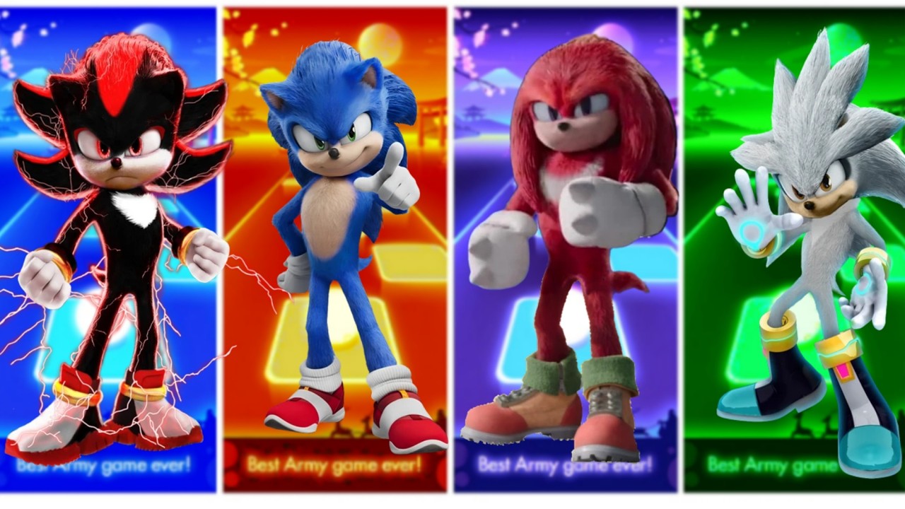 SONIC THE HEDHEGOH 🦔🦔🦔 MOVIE TILES HOP🎉🎉🎉 RITM MUSIC