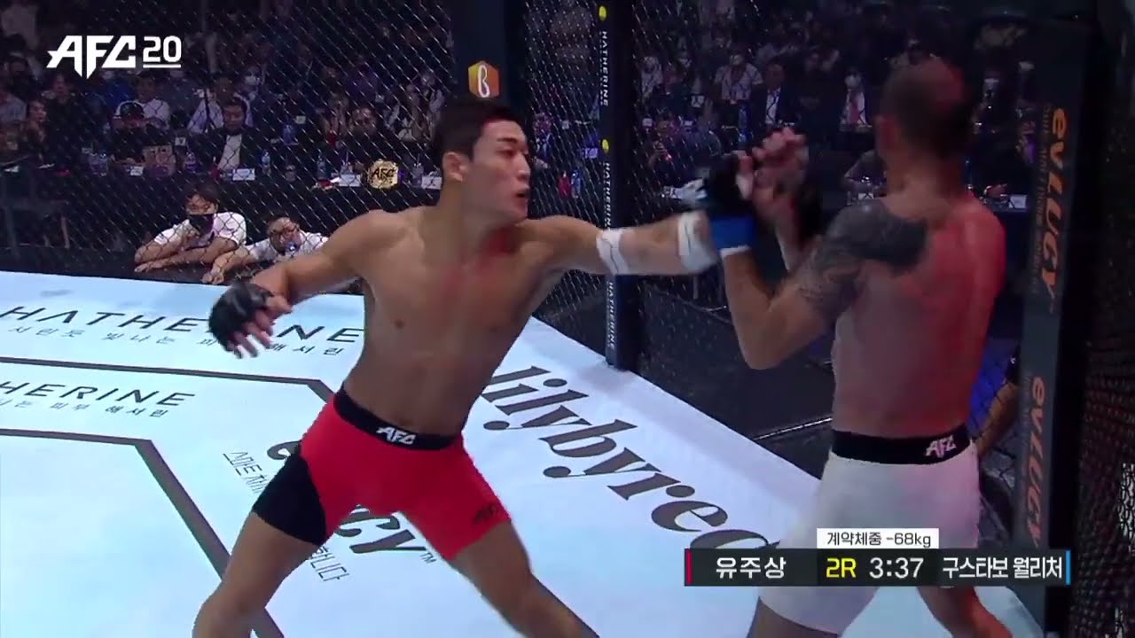 우월한 피지컬로 브라질 선수 때려눕힌 유주상 선수 경기 하이라이트