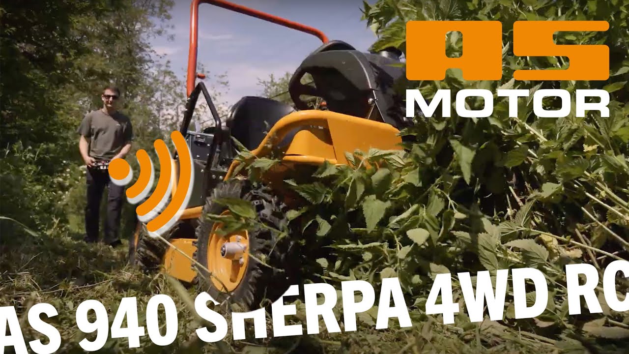 AS 940 Sherpa RC 4WD mäht Rückhaltebecken frei