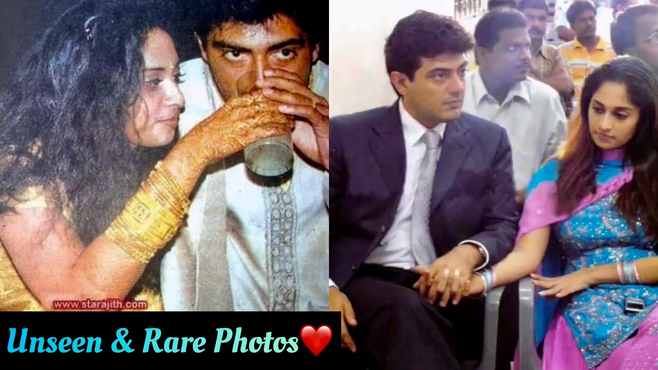 Ajith ❤️ Shalini Unseen Rare Photos 💖 | Celebrity Couple Ajith Family Photos with Daughter & Son🥰