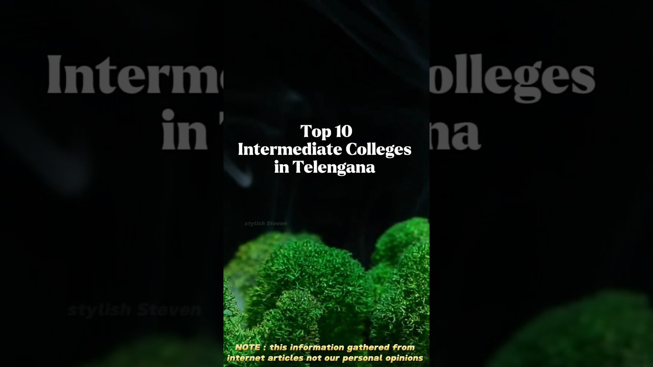 Top 10 Intermediate Colleges in Telangana #stylishsteven #CollegeListTelangana #mpc #bipc