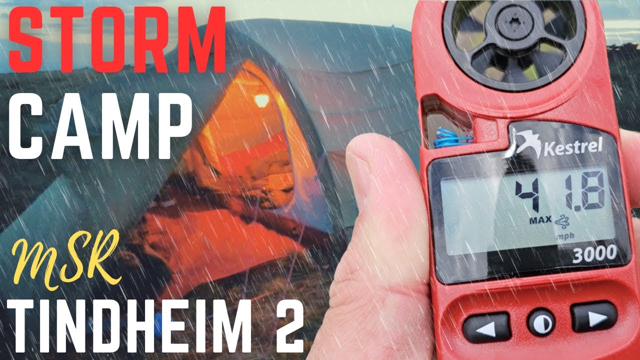 Wind Storm Camping in the MSR Tindheim 2 Tent With 40mph+ Gusts