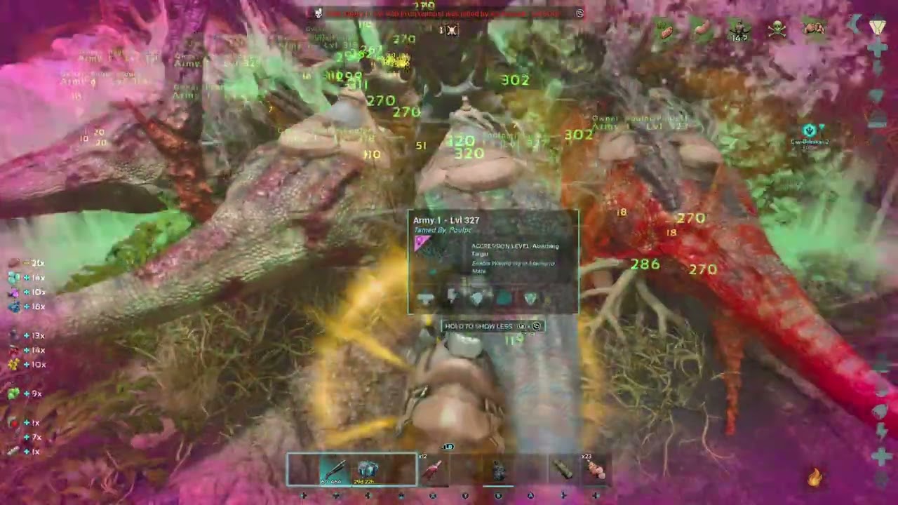 ARK  Survival Ascended Triceratops Vs Broodmother Gamma