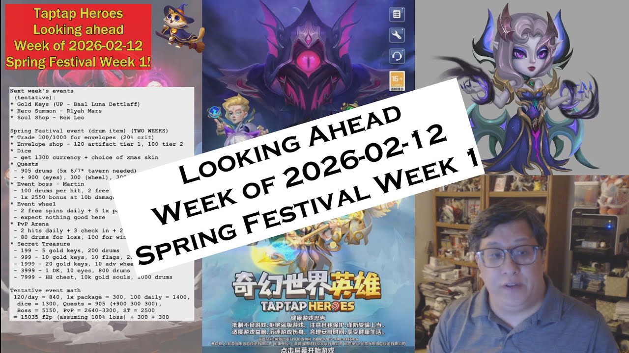 Taptap Heroes - Looking Ahead, Events for the Week of 2026-02-12, Spring Festival Week 1!