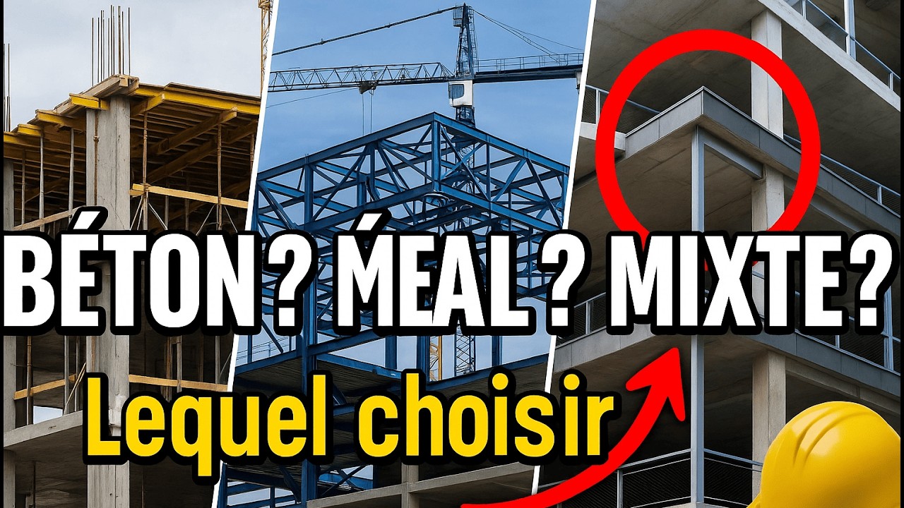 🔧🏗️ Top 3 des structures en génie civil : Acier 🏢, Béton 🧱, Mixte ⚙️