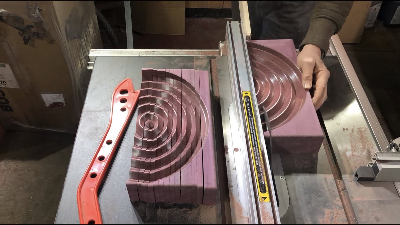Woodturning Purple Heart Wood into Wall Hanging Art - Piece number810 - Teddy Tummy press at the End