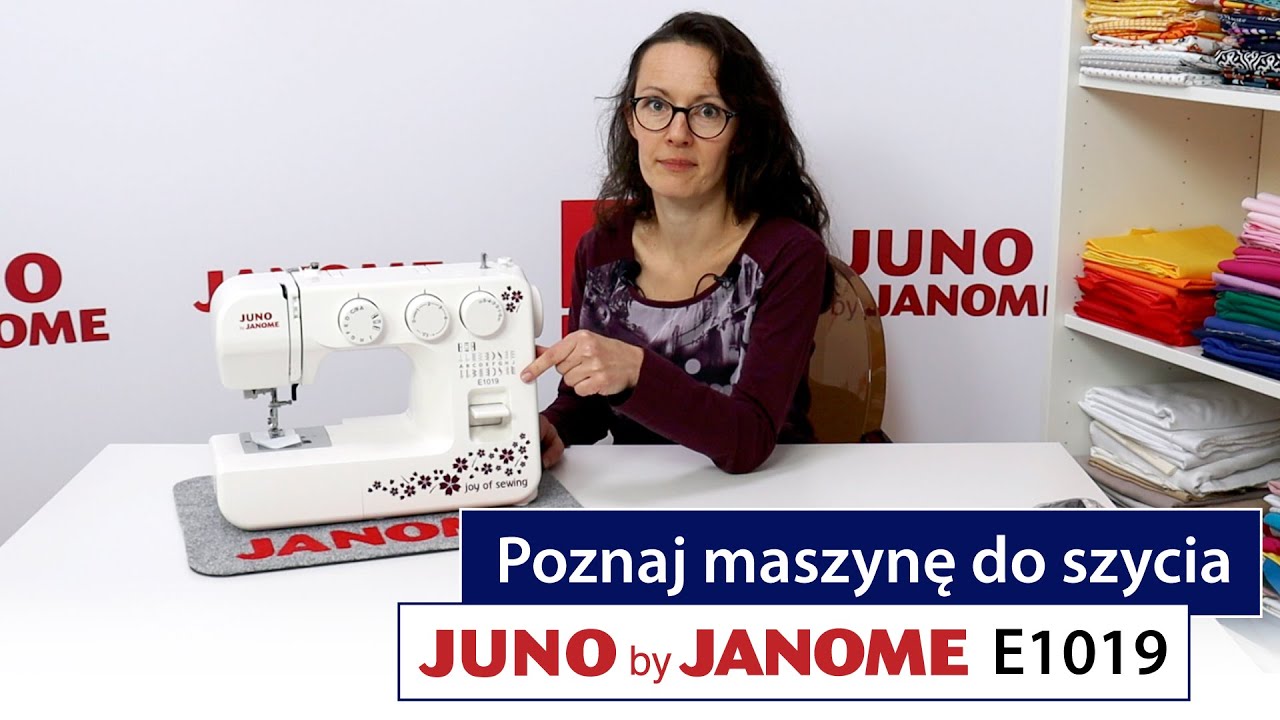 Maszyna do szycia Juno by Janome E1019 - prezentacja funkcji, wyposażenia i test szycia