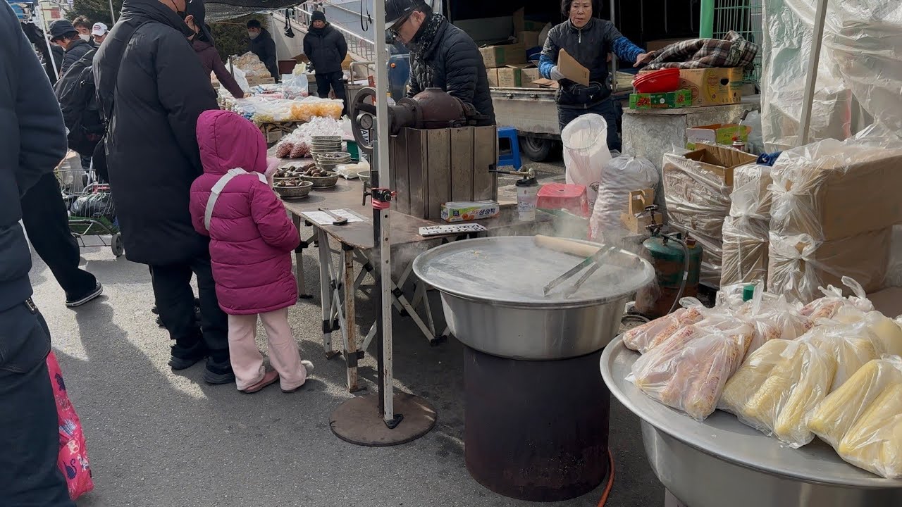 새해첫날 한파속 양산남부시장 장날풍경