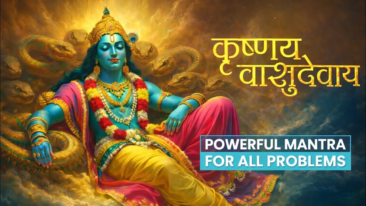 Most Powerful Krishna Mantra for Protection & Peace | Om Krishnaya Vasudevaya Haraye Paramatmane 