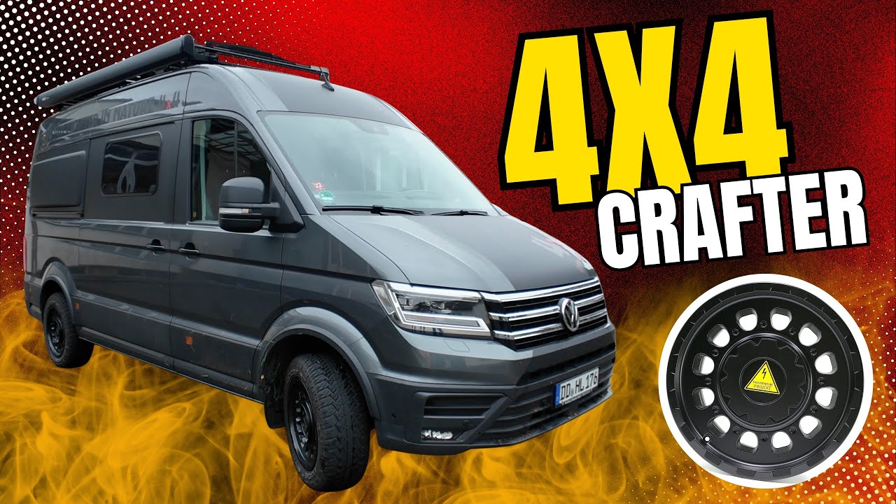 VOM CAMPERVAN ZUM OFFROADER 🔥 Wohnmobil Höherlegung & AT-Felgen am VW Crafter Twin-Monotube-Projekt