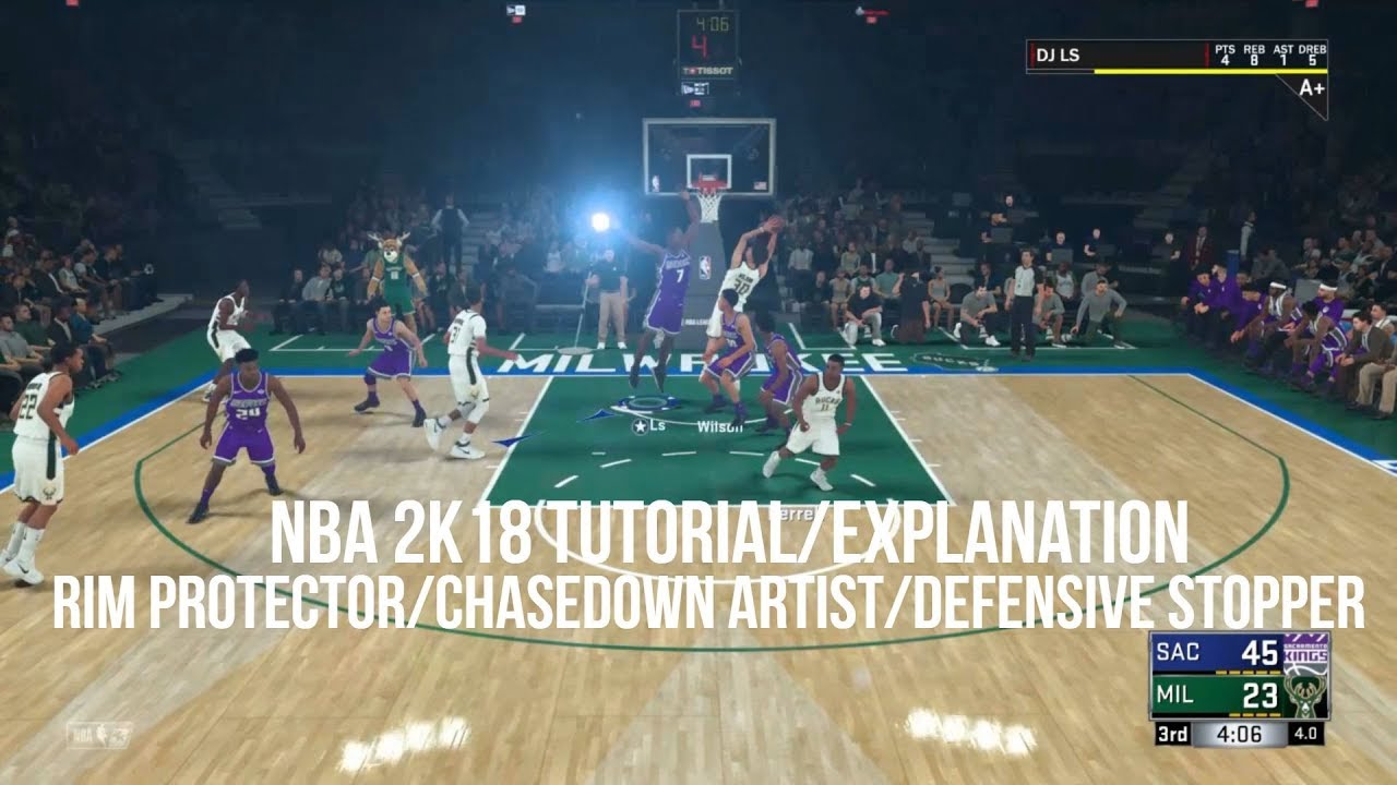 NBA 2K18 RIM PROTECTOR/CHASEDOWN ARTIST/DEFENSIVE STOPPER BADGE TUTORIAL & EXPLANATION