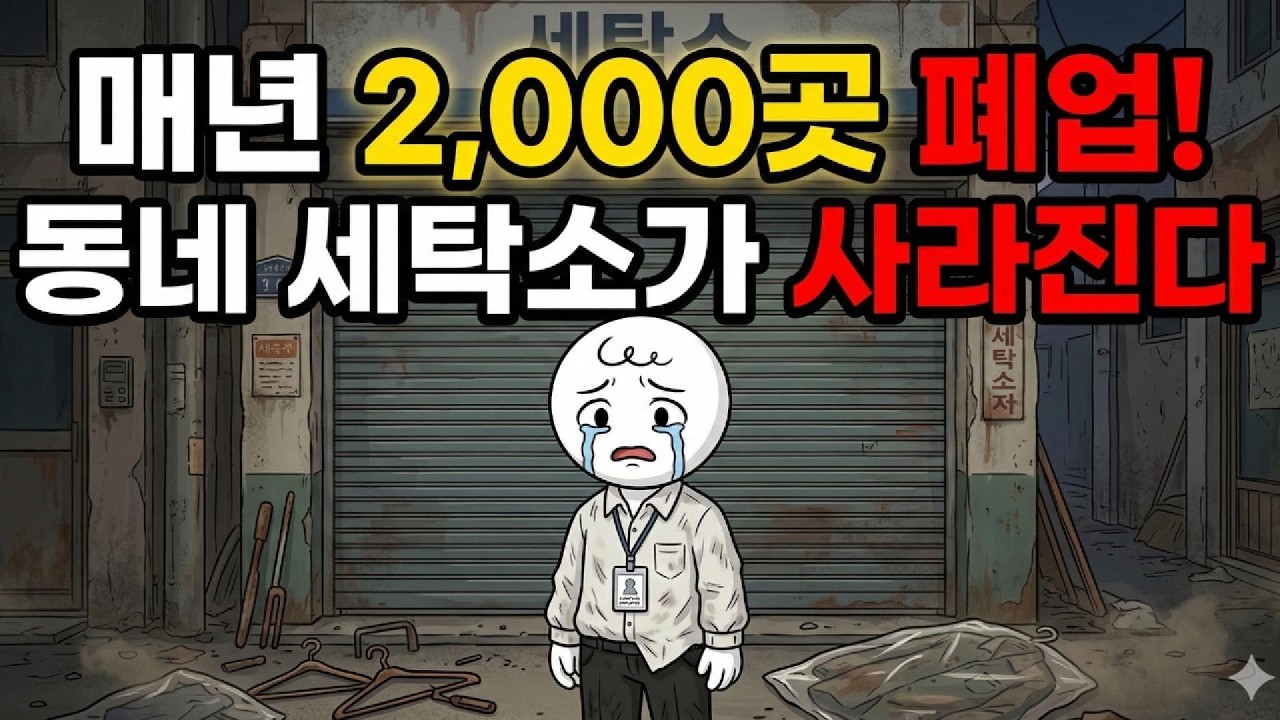 골목의 비명: 매년 2,000곳 세탁소가 한꺼번에 증발하는 충격적 진실📉