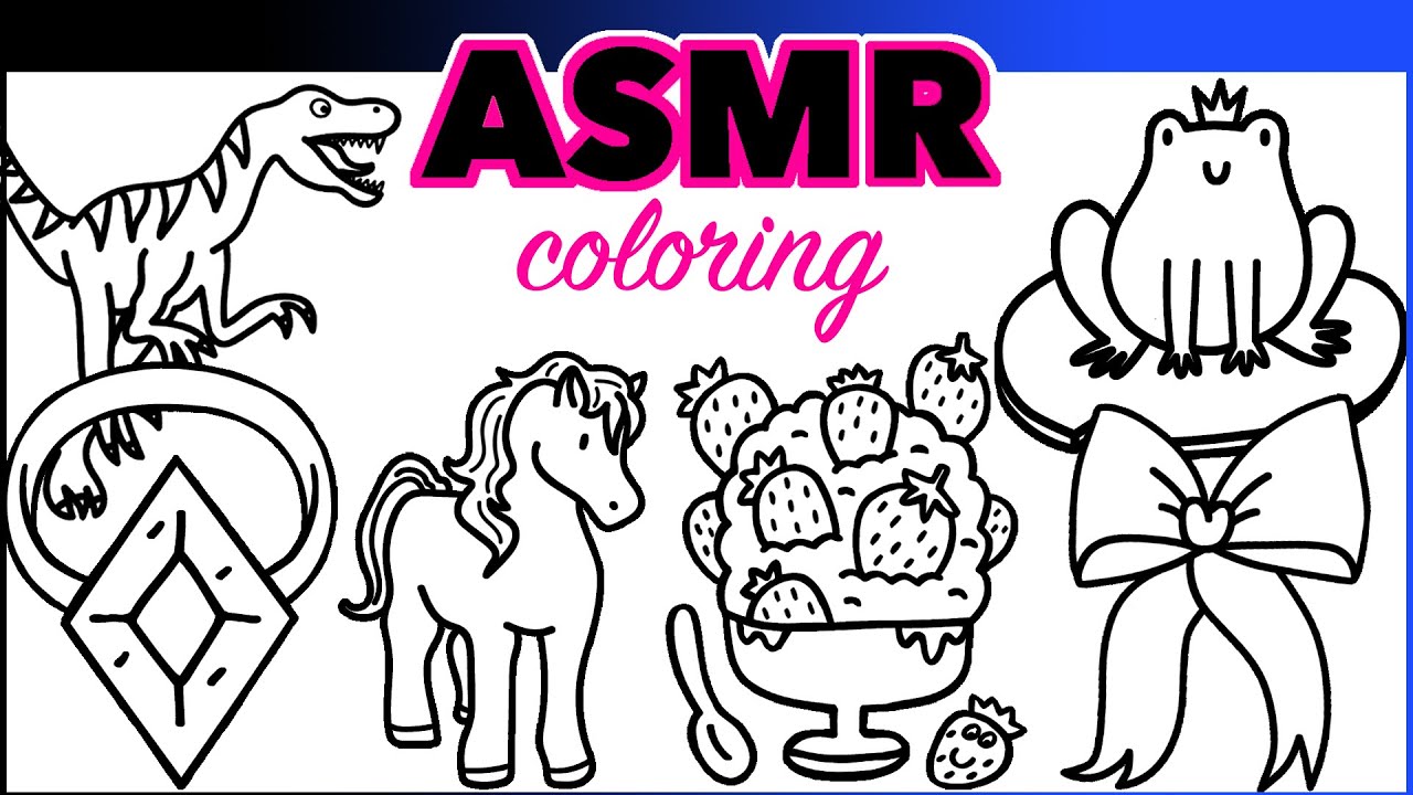 1 HOUR ASMR COLORING TO PUT YOU TO SLEEP | NO TALKING
