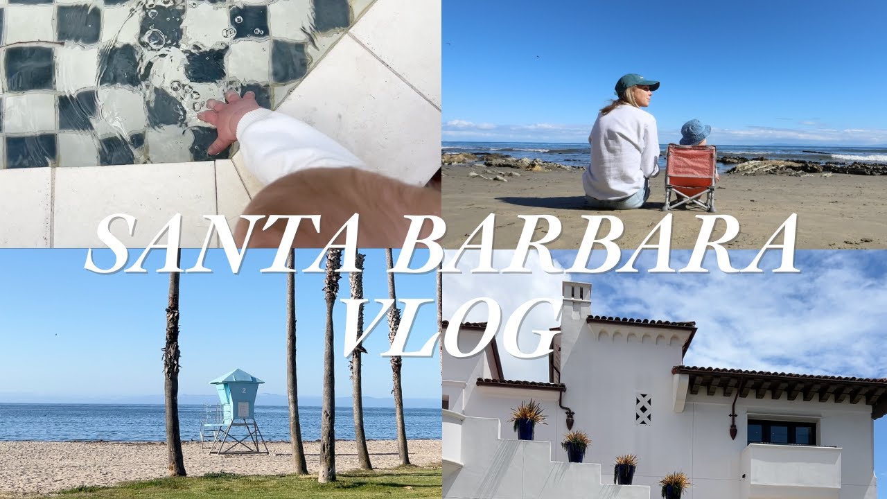 VACATION VLOG: travel tips, beach day, santa barbara faves, baby's first shoes