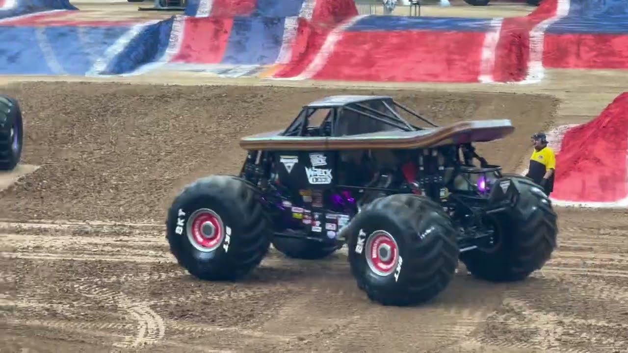 Monster jam Houston Tx 2/15/26 trucks leaving pit party and getting ready for show