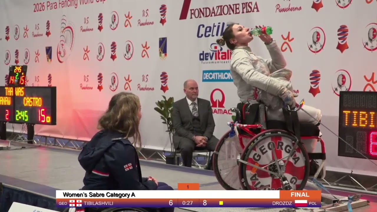Wheelchair Fencing Pisa 2026 WORLD CUP FINAL - W/S/A - TIBILASHVILI Nino Vs DROZDZ Kinga
