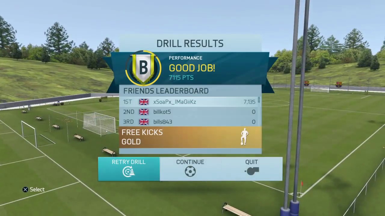 FIFA 16 HOW TO: GOLD FREEKICK SKILL CHALLENGE [PS4]