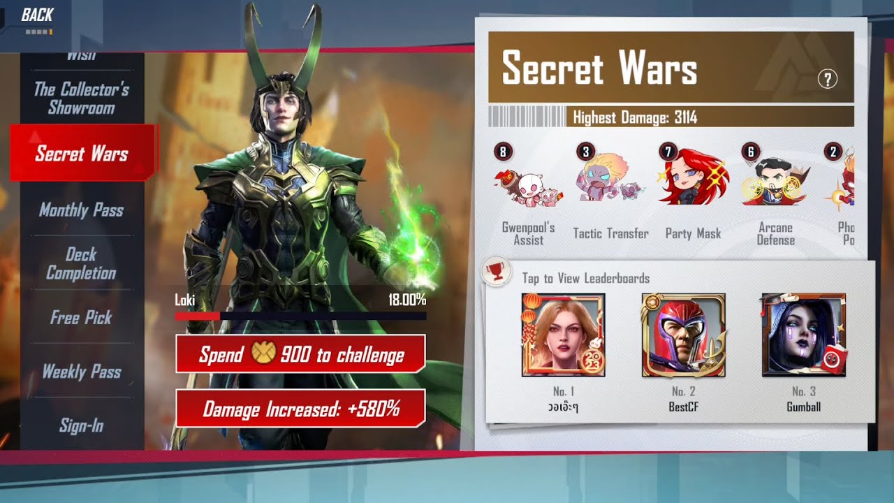 MARVEL DUEL | SECRET WARS Gameplay Damage 580%