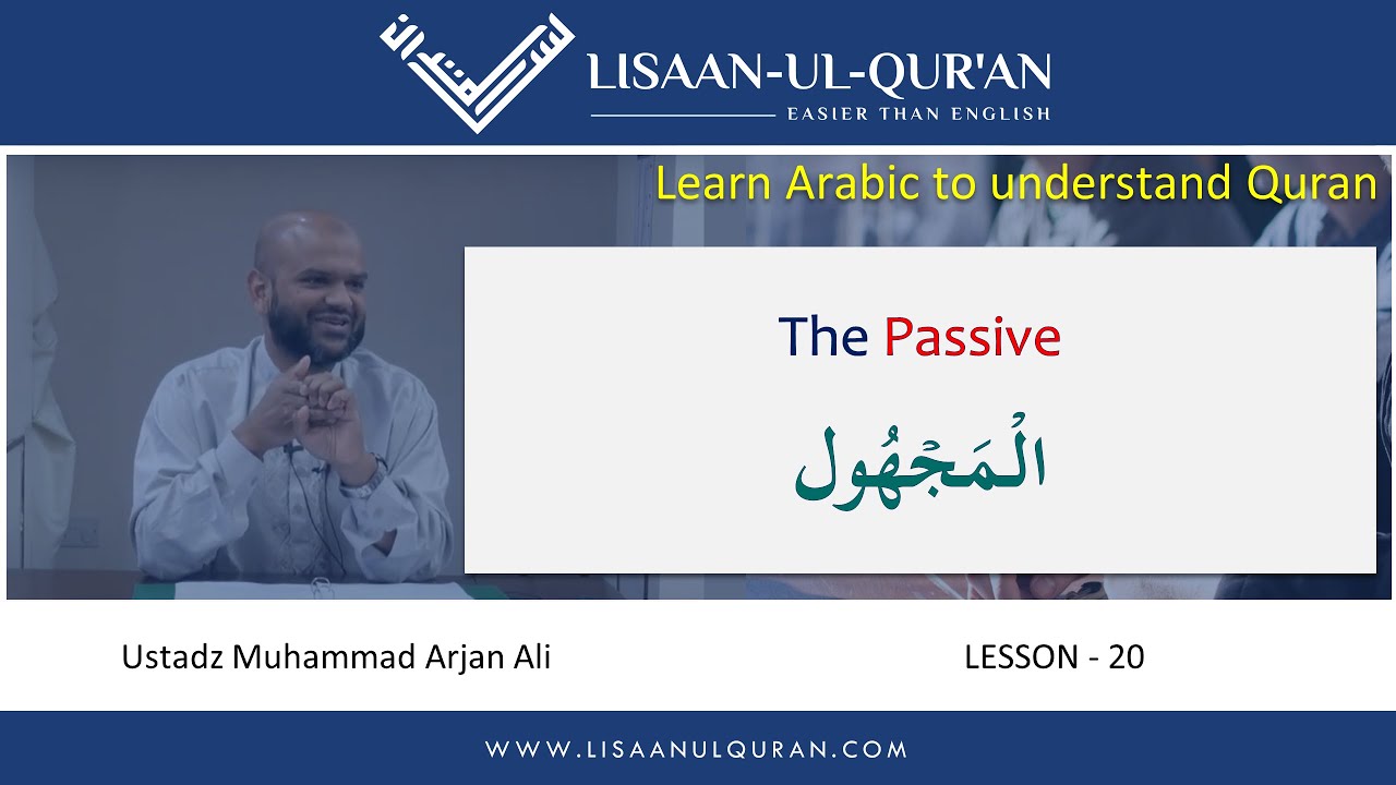Easy Arabic grammar Passive Verbs [# L20]