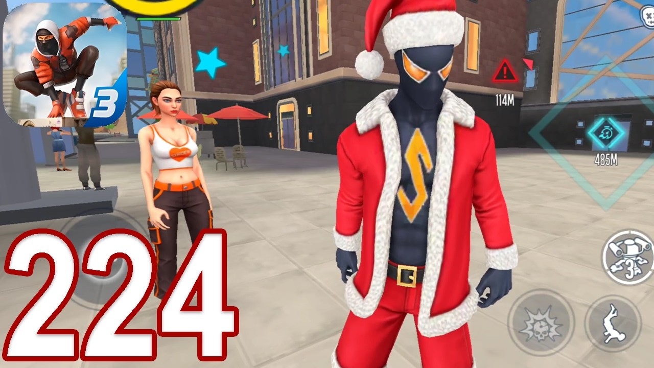Spider Fighter 3 Gameplay Walkthrough Part 224 - Santa Boy (iOS, Android)