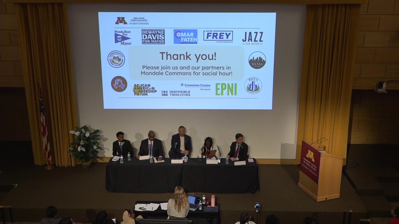 2025 Minneapolis Mayoral Candidate Forum - Live from the Humphrey School of Public Affairs